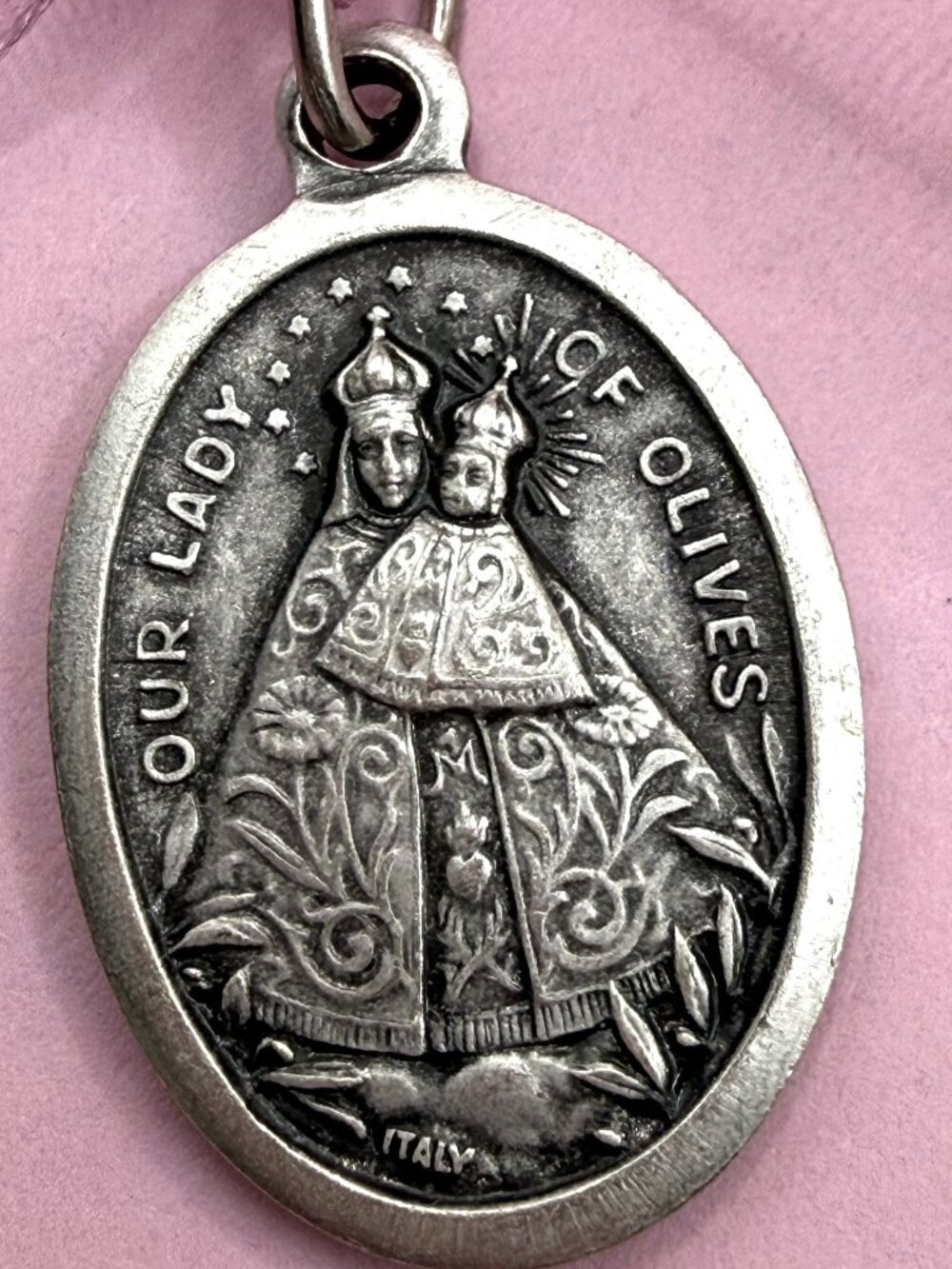 Our Lady of Olives Religious Medal Pendant